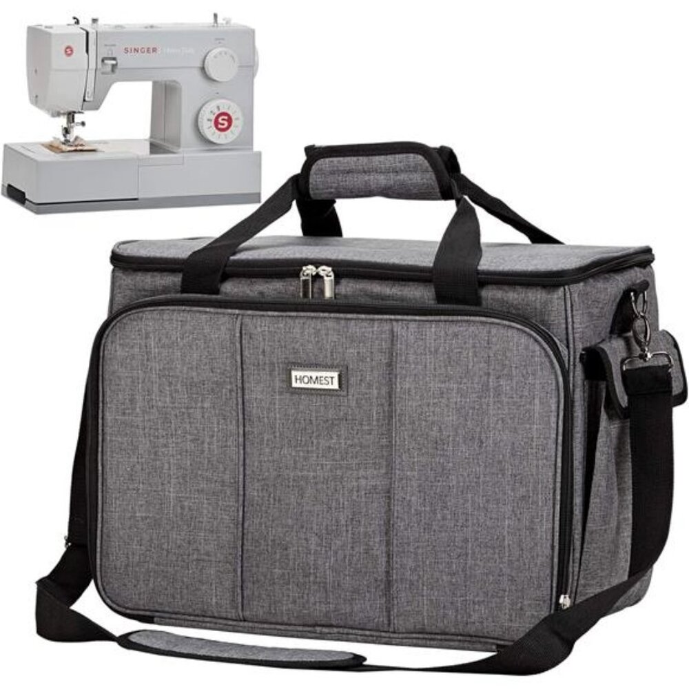 Sewing Machine Carrying Case with Multiple Storage Pockets, Universal Tote Bag